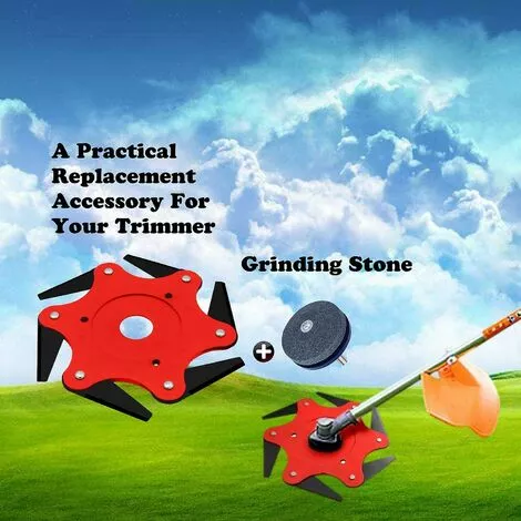 BDD Tête De Tondeuse Extérieure Débroussailleuse Lame Accessoires De Tête De Tondeuse à Gazon 6 Rasoir En Acier 7 BDD Tête De Tondeuse Extérieure Débroussailleuse Lame Accessoires De Tête De Tondeuse à Gazon 6 Rasoir En Acier – Image 5