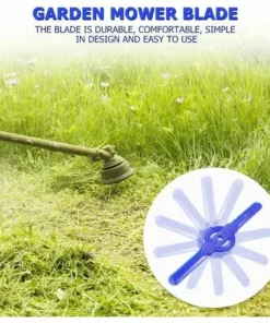 OSQI Lame De Coupe-bordure En Plastique, 10 Lames De Coupe En Plastique Remplacent L'ensemble D'outils De Coupe-herbe Sans Fil, Lames De Rechange En Plastique Pour Tondeuse à Gazon（Bleu） -Débroussailleuse Soldes Magasin 65502068 3