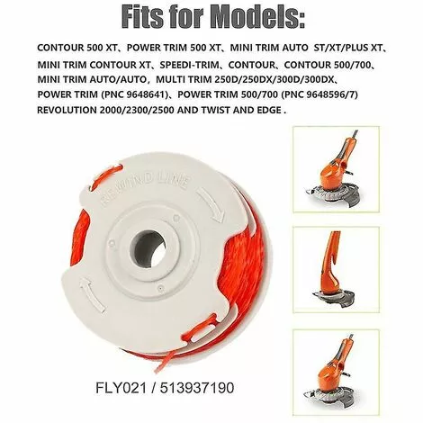 BAICCCF Accessoire Pour Débroussailleuse Double Bobine D'alimentation Automatique Et Fil De Débroussailleuse Compatible Flymo Fly021 7 BAICCCF Accessoire Pour Débroussailleuse Double Bobine D'alimentation Automatique Et Fil De Débroussailleuse Compatible Flymo Fly021 – Image 5