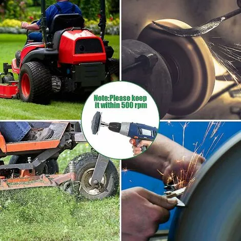 BAICCCF Accessoire Pour Débroussailleuse Affûteur De Lame De Tondeuse à Gazon Avec Déflecteur En Métal, Universel 6 BAICCCF Accessoire Pour Débroussailleuse Affûteur De Lame De Tondeuse à Gazon Avec Déflecteur En Métal, Universel – Image 4