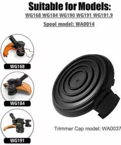 BAICCCF Accessoire Pour Débroussailleuse Lot De 4 Couvercles De Capuchon De Bobine Wa0037, Compatibles Avec Worx Wg184 Wg168 Wg190 Weed Eater -Débroussailleuse Soldes Magasin 65669703 2