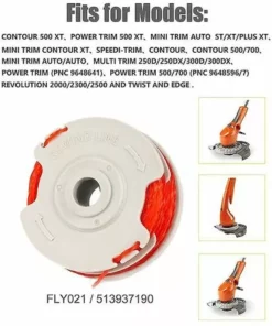 BAICCCF Accessoire Pour Débroussailleuse Lot De 8 Bobines Et Lignes De Débroussailleuse à Double Alimentation Automatique Compatibles Avec Flymo Fly021 -Débroussailleuse Soldes Magasin 65669714 4