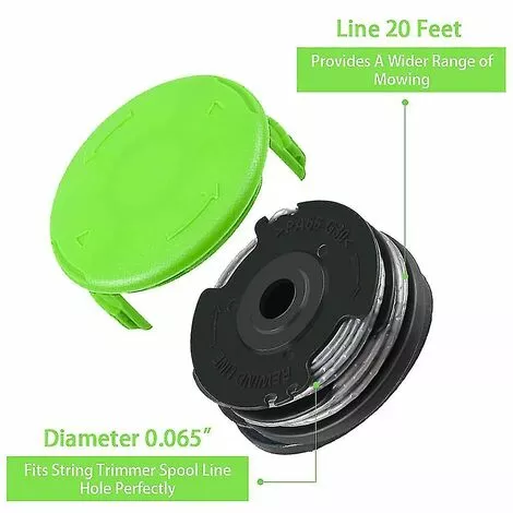 BAICCCF Accessoire Pour Débroussailleuse Tondeuse à Double Ligne Weed Eater De 20 Pi 0,065 Po Compatible Avec Les Modèles Greenworks 4 BAICCCF Accessoire Pour Débroussailleuse Tondeuse à Double Ligne Weed Eater De 20 Pi 0,065 Po Compatible Avec Les Modèles Greenworks – Image 2