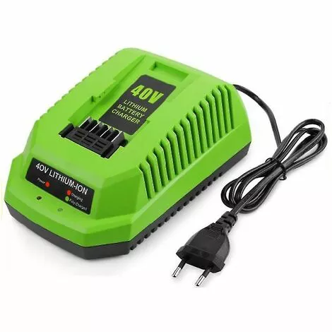 BAICCCF Accessoire Pour Débroussailleuse Chargeur De Batterie Au Lithium 40 V Compatible Avec La Prise EU De Batterie Li-ion Greenworks 40 V 3 BAICCCF Accessoire Pour Débroussailleuse Chargeur De Batterie Au Lithium 40 V Compatible Avec La Prise EU De Batterie Li-ion Greenworks 40 V