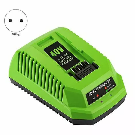 BAICCCF Accessoire Pour Débroussailleuse Chargeur De Batterie Au Lithium 40 V Compatible Avec La Prise EU De Batterie Li-ion Greenworks 40 V 4 BAICCCF Accessoire Pour Débroussailleuse Chargeur De Batterie Au Lithium 40 V Compatible Avec La Prise EU De Batterie Li-ion Greenworks 40 V – Image 2