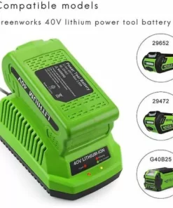 BAICCCF Accessoire Pour Débroussailleuse Chargeur De Batterie Au Lithium 40 V Compatible Avec La Prise EU De Batterie Li-ion Greenworks 40 V 9 BAICCCF Accessoire Pour Débroussailleuse Chargeur De Batterie Au Lithium 40 V Compatible Avec La Prise EU De Batterie Li-ion Greenworks 40 V -Débroussailleuse Soldes Magasin 65669799 4