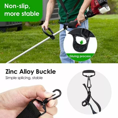 LITZEE 2 Sangles D'épaule Réglables - Harnais Pour Débroussailleuse Pour Tondeuse à Gazon Avec Ceinture En Nylon Durable PourJardinage Pour Débroussailleuse KM, STIHL FS (Noir) 5 LITZEE 2 Sangles D'épaule Réglables - Harnais Pour Débroussailleuse Pour Tondeuse à Gazon Avec Ceinture En Nylon Durable PourJardinage Pour Débroussailleuse KM, STIHL FS (Noir) – Image 3