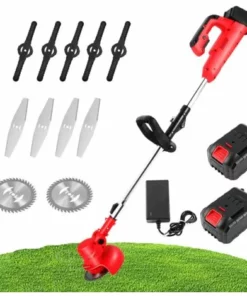 MAGICFOX Débroussailleuse Sans Fil 21V - Coupe Bordures Avec Capot De Protection, 2 Batteries Et Chargeur Pour Jardin, Léger Et Facile