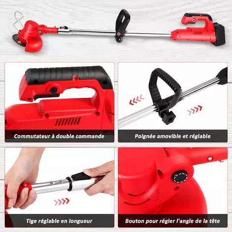 MAGICFOX Débroussailleuse Sans Fil 21V - Coupe Bordures Avec Capot De Protection, 2 Batteries Et Chargeur Pour Jardin, Léger Et Facile 6 MAGICFOX Débroussailleuse Sans Fil 21V - Coupe Bordures Avec Capot De Protection, 2 Batteries Et Chargeur Pour Jardin, Léger Et Facile – Image 4