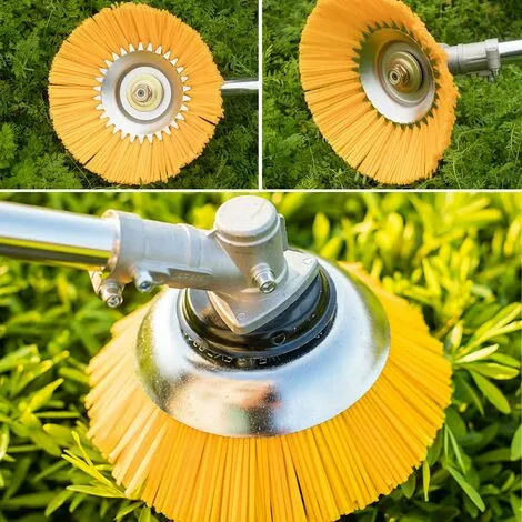 MONLY Brosse Desherbage Debroussailleuse 8 Pouce, Tete Brosse Désherbage En Nylon, Tête De Désherbage Rotative Ronde, Pour Outils De Pelouse Jardin Agriculture 7 MONLY Brosse Desherbage Debroussailleuse 8 Pouce, Tete Brosse Désherbage En Nylon, Tête De Désherbage Rotative Ronde, Pour Outils De Pelouse Jardin Agriculture – Image 5