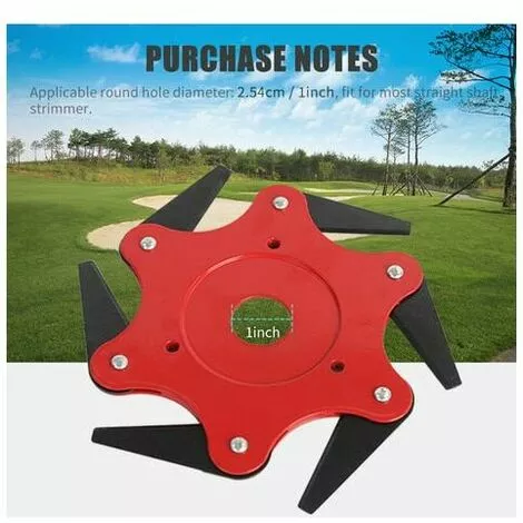 LUCKY-88 Tête De Coupe à Six Lames Accessoires De Tondeuse à Gazon à Tête D'herbe Coupe à Six Lames 4 LUCKY-88 Tête De Coupe à Six Lames Accessoires De Tondeuse à Gazon à Tête D'herbe Coupe à Six Lames – Image 2