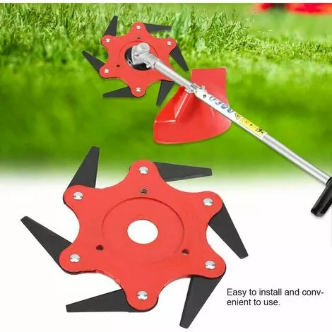 LUCKY-88 Tête De Coupe à Six Lames Accessoires De Tondeuse à Gazon à Tête D'herbe Coupe à Six Lames 7 LUCKY-88 Tête De Coupe à Six Lames Accessoires De Tondeuse à Gazon à Tête D'herbe Coupe à Six Lames – Image 5