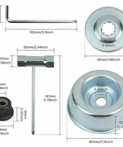 KAEJYIUT Kit Ecrou Tete Debroussailleuse Universelle, Pour Débroussailleuse Thermique, Stihl, Echo, Ryobi Tete 8 KAEJYIUT Kit Ecrou Tete Debroussailleuse Universelle, Pour Débroussailleuse Thermique, Stihl, Echo, Ryobi Tete -Débroussailleuse Soldes Magasin 65853648 2