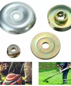 AOUGO Kit De Fixation D'écrou De Lame De Boîte De Vitesses En Métal De Rechange 4 Pièces Pour Débroussailleuse, Débroussailleuse Pour Tondeuse à Gazon, Débroussailleuse à Lame Métallique, Plateau De Désherbage Pour Tondeuse à Gazon, Kit D'adaptateur Pour Machin