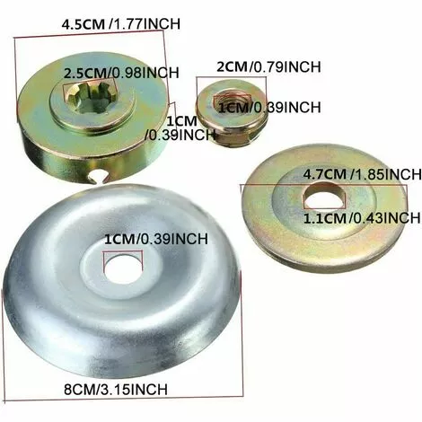 AOUGO Kit De Fixation D'écrou De Lame De Boîte De Vitesses En Métal De Rechange 4 Pièces Pour Débroussailleuse, Débroussailleuse Pour Tondeuse à Gazon, Débroussailleuse à Lame Métallique, Plateau De Désherbage Pour Tondeuse à Gazon, Kit D'adaptateur Pour Machin 6 AOUGO Kit De Fixation D'écrou De Lame De Boîte De Vitesses En Métal De Rechange 4 Pièces Pour Débroussailleuse, Débroussailleuse Pour Tondeuse à Gazon, Débroussailleuse à Lame Métallique, Plateau De Désherbage Pour Tondeuse à Gazon, Kit D'adaptateur Pour Machin – Image 4