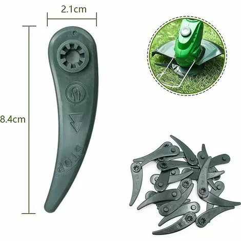 DONTODENT Lot De 24 Lames De Coupe-herbe De Rechange Pour Débroussailleuse Bosch Durablade Art 23-18 Li Art 26-18 Li, Vert 5 DONTODENT Lot De 24 Lames De Coupe-herbe De Rechange Pour Débroussailleuse Bosch Durablade Art 23-18 Li Art 26-18 Li, Vert – Image 3