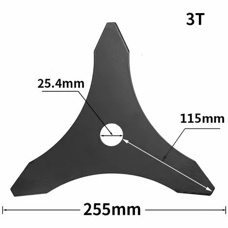 OSQI Lame De Débroussailleuse à Trois Dents, Tranchant De 255 Mm, Alésage : 25,4 Mm 4 OSQI Lame De Débroussailleuse à Trois Dents, Tranchant De 255 Mm, Alésage : 25,4 Mm – Image 2