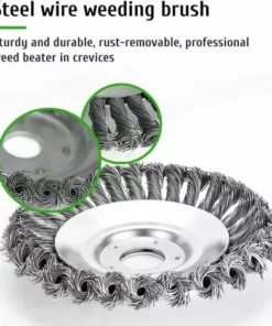 THSINDE Tete Brosse Debroussailleuse, 6'' Brosse De Desherbage, Brosse De Débroussailleuse, Brosse Rotative Debroussailleuse, Tête Brosse Désherbage, Accessoires De Tondeuse à Gazon -Débroussailleuse Soldes Magasin 66176055 2