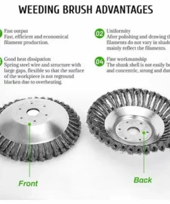 THSINDE Tete Brosse Debroussailleuse, 6'' Brosse De Desherbage, Brosse De Débroussailleuse, Brosse Rotative Debroussailleuse, Tête Brosse Désherbage, Accessoires De Tondeuse à Gazon -Débroussailleuse Soldes Magasin 66176055 3