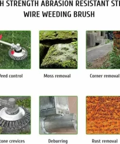 THSINDE Tete Brosse Debroussailleuse, 6'' Brosse De Desherbage, Brosse De Débroussailleuse, Brosse Rotative Debroussailleuse, Tête Brosse Désherbage, Accessoires De Tondeuse à Gazon -Débroussailleuse Soldes Magasin 66176055 4