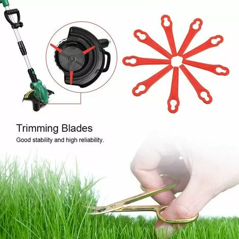 KAEJYIUT Tête De Débroussailleuse Lame Coupe Bordure,100pcs Lames En Plastique De Rechange Lame Taille Bordure Lame Plastique Coupe Bordure Lame Coupe Bordur,pour Jardin Et Pelouse Coupe-Bordures Sur Batterie 5 KAEJYIUT Tête De Débroussailleuse Lame Coupe Bordure,100pcs Lames En Plastique De Rechange Lame Taille Bordure Lame Plastique Coupe Bordure Lame Coupe Bordur,pour Jardin Et Pelouse Coupe-Bordures Sur Batterie – Image 3