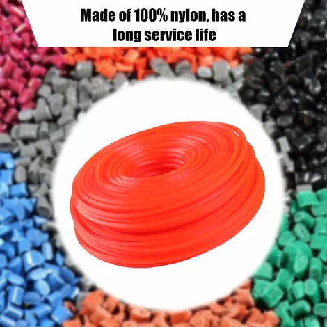 LIFCAUSAL Tondeuse à Fil En Nylon De Qualité Professionnelle Débroussailleuse Débroussailleuse Fil De Tonte Accessoire De Tondeuse à Gazon 2.7mm * 80000mm Carré 7 LIFCAUSAL Tondeuse à Fil En Nylon De Qualité Professionnelle Débroussailleuse Débroussailleuse Fil De Tonte Accessoire De Tondeuse à Gazon 2.7mm * 80000mm Carré – Image 5