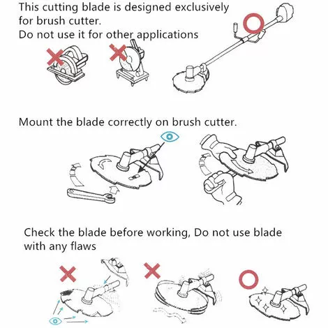 LIFCAUSAL 40T 255mm Diamètre Alliage Tondeuse À Gazon Débroussailleuse Lame Tondeuse Accessoires Outil 7 LIFCAUSAL 40T 255mm Diamètre Alliage Tondeuse À Gazon Débroussailleuse Lame Tondeuse Accessoires Outil – Image 5