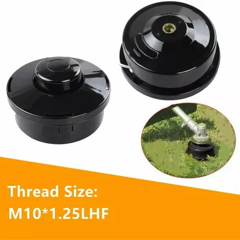 Têtes à Double Fil Pour Débroussailleuse Universelle Nylon Bobine De Rechange Et Tête De Coupe M10 X 1,25 Pour Débroussailleuse Bobine De Fil Avec Pointe Automatique (2pcs) Ephé 4 Têtes à Double Fil Pour Débroussailleuse Universelle Nylon Bobine De Rechange Et Tête De Coupe M10 X 1,25 Pour Débroussailleuse Bobine De Fil Avec Pointe Automatique (2pcs) Ephé – Image 2