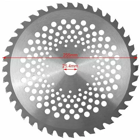 GRID COOL Lame De Débroussailleuse Lames De Scie à Bois De 40 Dents 1'' Diamètre De L'alésage 10'' Lames à Pointe En Carbure Pour L'herbe De Jardin 1,5 X 255 X 25,4mm 4 GRID COOL Lame De Débroussailleuse Lames De Scie à Bois De 40 Dents 1'' Diamètre De L'alésage 10'' Lames à Pointe En Carbure Pour L'herbe De Jardin 1,5 X 255 X 25,4mm – Image 2