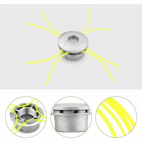 GRID COOL Tete Debroussailleuse Universelle, Tete Debroussailleuse 4 Fils, Aluminium Tete Fil Débroussailleuse Accessoire De Débroussailleuse Pour Tondeuse à Gazon, 72 X 44.5 Mm 5 GRID COOL Tete Debroussailleuse Universelle, Tete Debroussailleuse 4 Fils, Aluminium Tete Fil Débroussailleuse Accessoire De Débroussailleuse Pour Tondeuse à Gazon, 72 X 44.5 Mm – Image 3