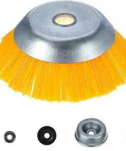 BF Brosse Desherbage Debroussailleuse 8 Pouce, Tete Brosse Désherbage En Nylon, Tête De Désherbage Rotative Ronde, Pour Outils De Pelouse Jardin Agriculture