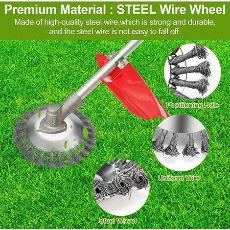 OCXIN Brosse à Désherber, Brosse à Désherber, Brosse à Désherber, Débroussailleuse, Débroussailleuse, Brosse Métallique, Débroussailleuse, Brosse Ronde, Brosse En Acier, Brosse à Joints Pour Un Désherbage Efficace, Tondeuse à Gazon, Tondeuse à Désherber 6 OCXIN Brosse à Désherber, Brosse à Désherber, Brosse à Désherber, Débroussailleuse, Débroussailleuse, Brosse Métallique, Débroussailleuse, Brosse Ronde, Brosse En Acier, Brosse à Joints Pour Un Désherbage Efficace, Tondeuse à Gazon, Tondeuse à Désherber – Image 4
