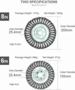 FLETéçA Brosse à Désherber Brosse à Désherber, Brosse à Désherber Rotative De 6 Pouces Brosse Conique Tressée En Fil D'acier Avec Disque De Torsion, Diamètre 150 Mm, Alésage 25,4 Mm (6 Pouces) 9 FLETéçA Brosse à Désherber Brosse à Désherber, Brosse à Désherber Rotative De 6 Pouces Brosse Conique Tressée En Fil D'acier Avec Disque De Torsion, Diamètre 150 Mm, Alésage 25,4 Mm (6 Pouces) -Débroussailleuse Soldes Magasin 66961135 3