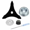 FLETéçA 12"x 3T Lame De Débroussailleuse Avec Kit D'entretien D'accessoire D'adaptateur De Lame De Tondeuse à Gazon De Machine De Jardinage Pour Mauvaises Herbes Fraîches Et Tondeuse. -Débroussailleuse Soldes Magasin 66962405 1
