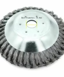 FLETéçA Brosse à Désherber Brosse à Désherber, 8 Pouces Brosse Rotative à Désherber, Disque De Torsion, Brosse Conique Tressée En Fil D'acier, Diamètre 200 Mm, Alésage 25,4 Mm (8 Pouces) 8 FLETéçA Brosse à Désherber Brosse à Désherber, 8 Pouces Brosse Rotative à Désherber, Disque De Torsion, Brosse Conique Tressée En Fil D'acier, Diamètre 200 Mm, Alésage 25,4 Mm (8 Pouces) -Débroussailleuse Soldes Magasin 66962458 2