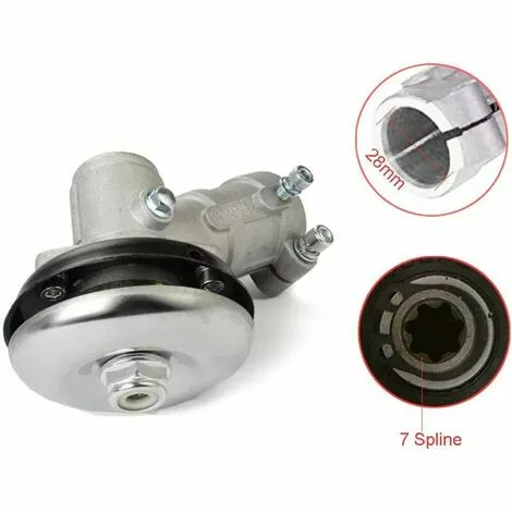 FLETéçA Tête D'engrenage Angulaire Pour Tondeuse à Gazon à Engrenages De Débroussailleuse Pour Pièces De Tondeuse à Gazon De Débroussailleuse Accessoires Outils De Jardin (28 Mm, 7 Dents) 4 FLETéçA Tête D'engrenage Angulaire Pour Tondeuse à Gazon à Engrenages De Débroussailleuse Pour Pièces De Tondeuse à Gazon De Débroussailleuse Accessoires Outils De Jardin (28 Mm, 7 Dents) – Image 2