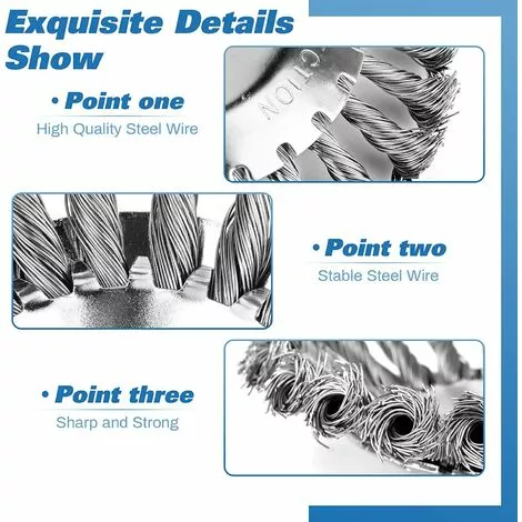 OCXIN 2 Pièces Débroussailleuse Contre Les Mauvaises Herbes, Brosse Ronde Pour 150 Diamètre De Sol, Brosse Contre Les Mauvaises Herbes Pour Débroussailleuse Coupe-herbe Jardin Brique Route Pavage Enlèvement De L'herbe, Alésage 25,4 Mm 7 OCXIN 2 Pièces Débroussailleuse Contre Les Mauvaises Herbes, Brosse Ronde Pour 150 Diamètre De Sol, Brosse Contre Les Mauvaises Herbes Pour Débroussailleuse Coupe-herbe Jardin Brique Route Pavage Enlèvement De L'herbe, Alésage 25,4 Mm – Image 5