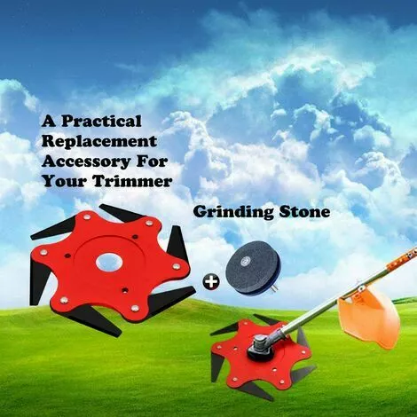 FVO Tête De Coupe Extérieure Lame De Débroussailleuse 65Mn Accessoires De Tête De Tondeuse À Gazon 6 Remplacement De La Tondeuse De Rasoir En Acier Avec Affûteuse De Lame (Kits D'Adaptateur Non Inclus) 4 FVO Tête De Coupe Extérieure Lame De Débroussailleuse 65Mn Accessoires De Tête De Tondeuse À Gazon 6 Remplacement De La Tondeuse De Rasoir En Acier Avec Affûteuse De Lame (Kits D'Adaptateur Non Inclus) – Image 2