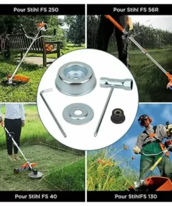 YIENJAOY Tête De Débroussailleuse , AGILITY Kit Ecrou Tete Debroussailleuse Universelle, Pour Débroussailleuse Thermique, Stihl, Echo, Ryobi Tete.Gu.B/bon -Débroussailleuse Soldes Magasin 67145412 5