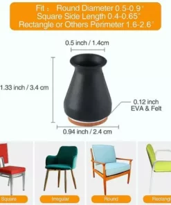 DECKON Protecteurs De Sol De Jambe De Chaise En Silicone Avec Felt Fit 0.5 « - 1 » 16 Pcs -Débroussailleuse Soldes Magasin 67240774 3