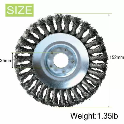 ALMI 6 Pouces(150mm*25.4mm) Tête Brosse Désherbage Pour Jardin Brique Route Pavage Joints Moss Rouille élimination 3 ALMI 6 Pouces(150mm*25.4mm) Tête Brosse Désherbage Pour Jardin Brique Route Pavage Joints Moss Rouille élimination