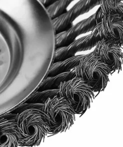 ALMI Brosse à Désherber Ronde Pour Débroussailleuse, 8'' Tête Brosse Désherbage Pour Outils De Pelouse Jardin Agriculture, 200 X 25,4mm Brosse Rotative Avec Roue En Fil D'acier Massif (8 Pouce) -Débroussailleuse Soldes Magasin 67257493 3