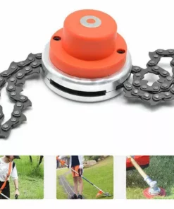 BEARSU Chaine Tondeuse A Gazon Jardin A Tete Debroussailleuse (rouge)