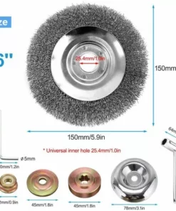 OCXIN Débroussailleuse à Mauvaises Herbes, Brosse à Mauvaises Herbes De 150 Mm * 25,4 Mm, Accessoires De Débroussailleuse Professionnels, élimination Efficace De La Mousse à Brosse Métallique Fine, élimination De La Rouille, Désherbage (6 Pouces) 8 OCXIN Débroussailleuse à Mauvaises Herbes, Brosse à Mauvaises Herbes De 150 Mm * 25,4 Mm, Accessoires De Débroussailleuse Professionnels, élimination Efficace De La Mousse à Brosse Métallique Fine, élimination De La Rouille, Désherbage (6 Pouces) -Débroussailleuse Soldes Magasin 67280020 2