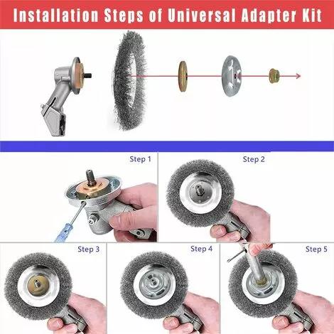 OCXIN Débroussailleuse à Mauvaises Herbes, Brosse à Mauvaises Herbes De 150 Mm * 25,4 Mm, Accessoires De Débroussailleuse Professionnels, élimination Efficace De La Mousse à Brosse Métallique Fine, élimination De La Rouille, Désherbage (6 Pouces) 5 OCXIN Débroussailleuse à Mauvaises Herbes, Brosse à Mauvaises Herbes De 150 Mm * 25,4 Mm, Accessoires De Débroussailleuse Professionnels, élimination Efficace De La Mousse à Brosse Métallique Fine, élimination De La Rouille, Désherbage (6 Pouces) – Image 3