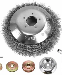 OCXIN Débroussailleuse à Mauvaises Herbes, Brosse à Mauvaises Herbes 200 Mm * 25,4 Mm, Accessoires De Débroussailleuse Professionnels, Brosse Métallique Fine, élimination Efficace De La Mousse, élimination De La Rouille, Désherbage (8 Pouces) -Débroussailleuse Soldes Magasin 67280150 2