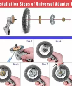 OCXIN Débroussailleuse à Mauvaises Herbes, Brosse à Mauvaises Herbes 200 Mm * 25,4 Mm, Accessoires De Débroussailleuse Professionnels, Brosse Métallique Fine, élimination Efficace De La Mousse, élimination De La Rouille, Désherbage (8 Pouces) -Débroussailleuse Soldes Magasin 67280150 3