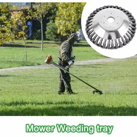 REGALOS Tête De Débroussailleuse Conique En Fil Acier Massif De Fer Noué De 150 Mm Pour Tondeuse à Gazon - Plateau De Désherbage Jardin Et Mauvaises Herbes, Brosse Rotative De Rechange Pour Tonte 7 REGALOS Tête De Débroussailleuse Conique En Fil Acier Massif De Fer Noué De 150 Mm Pour Tondeuse à Gazon - Plateau De Désherbage Jardin Et Mauvaises Herbes, Brosse Rotative De Rechange Pour Tonte – Image 5