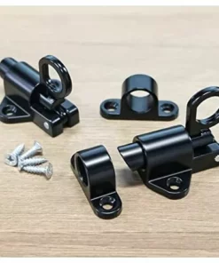 VOCTEIN Lot De 2 Loquets De Porte Automatiques – Loquets De Porte En Alliage De Zinc Loquets à Ressort Loquets De Porte à Rebond Automatique, Loquets De Porte à Rebond à Ressort Avec Vis, Pour Portes D'armoire (noir) -Débroussailleuse Soldes Magasin 67414403 3