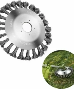TANèTUE Tête De Désherbage Fil D'acier,6 Pouce Brosse Rotative Disque De Pinceau à Roue Jardin Agriculture
